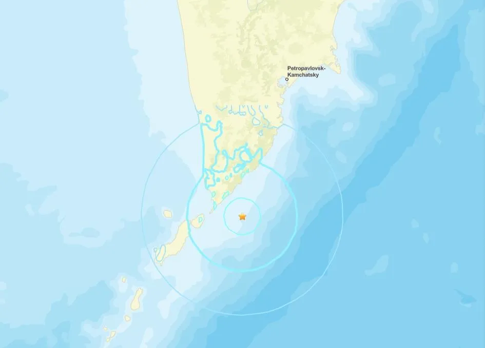 俄羅斯堪察加半島又發生規模6地震。(圖/USGS)
