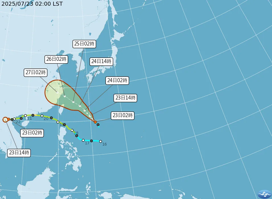 準颱風范斯高預測路徑。（圖／中央氣象署）