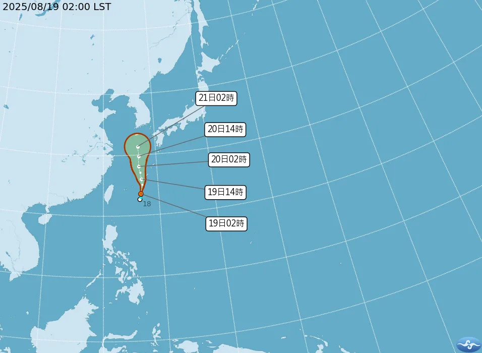 熱帶性低氣壓TD15。（圖／中央氣象署）