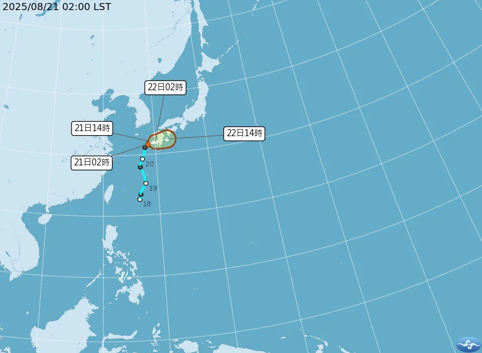 熱帶性低氣壓TD15。(圖/中央氣象署)