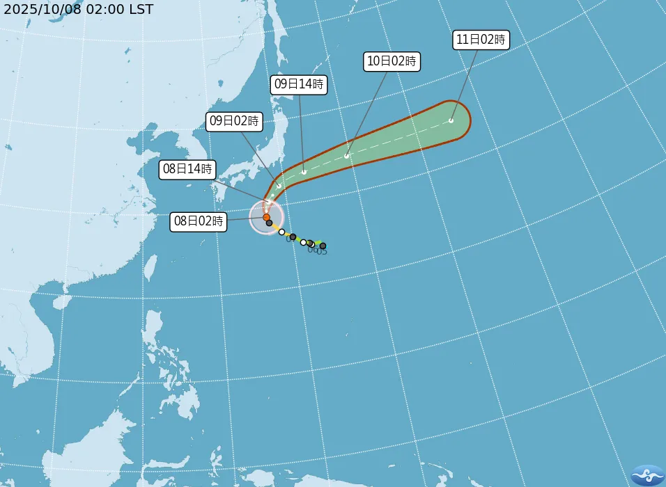 中度颱風哈隆。（圖／中央氣象署）