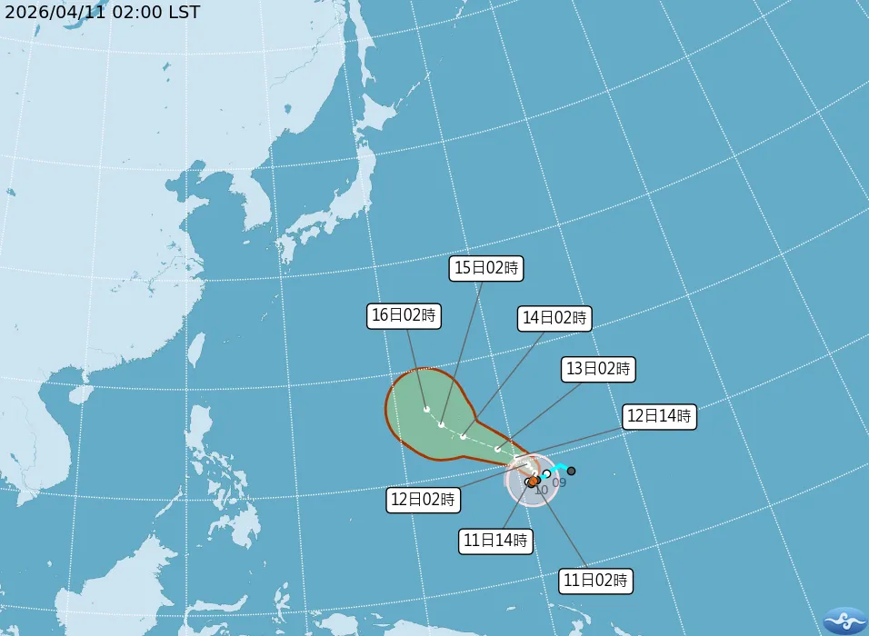 辛樂克颱風最新動向。（圖／中央氣象署）