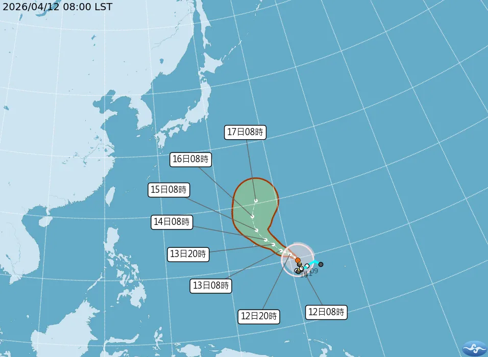 辛樂克颱風最新路徑。（圖／中央氣象署）