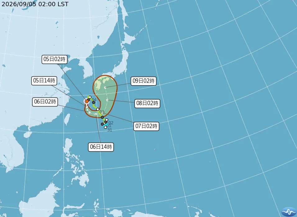 科羅旺颱風最新路徑。（圖／中央氣象署）