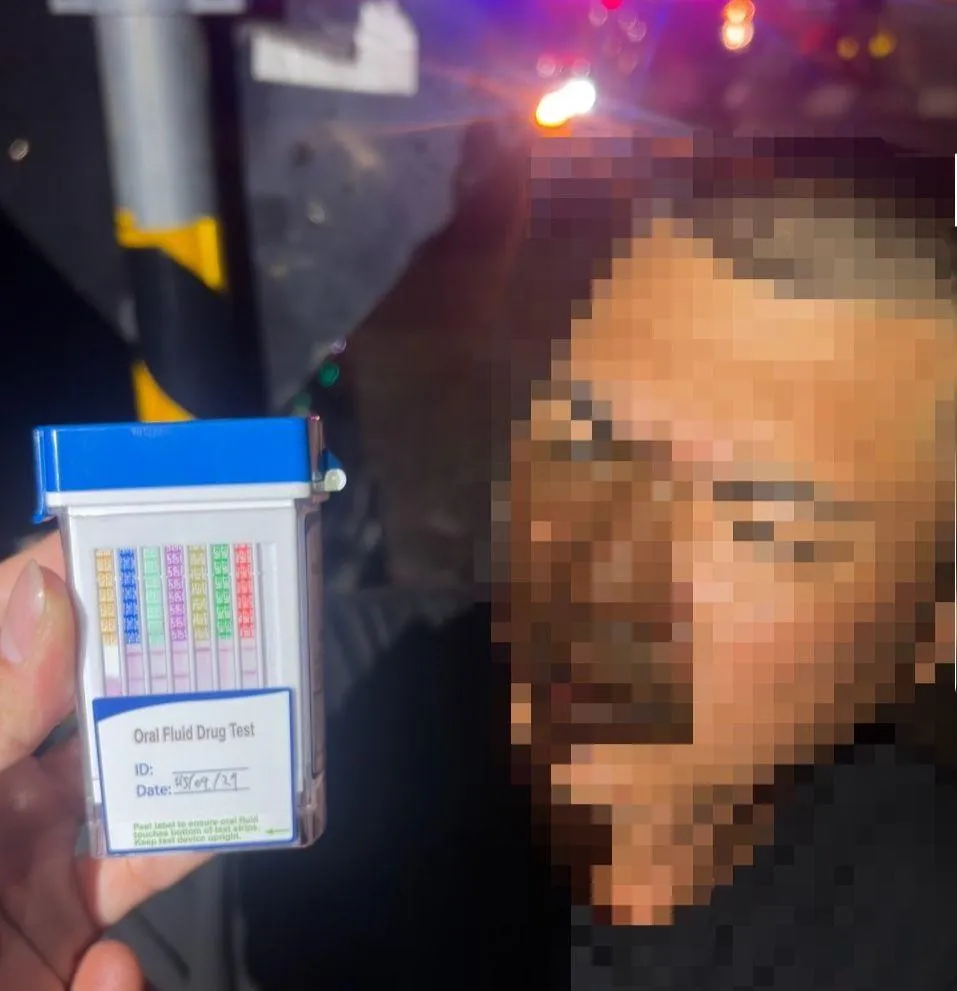 丁男被驗出毒駕無誤。（圖／警方提供）