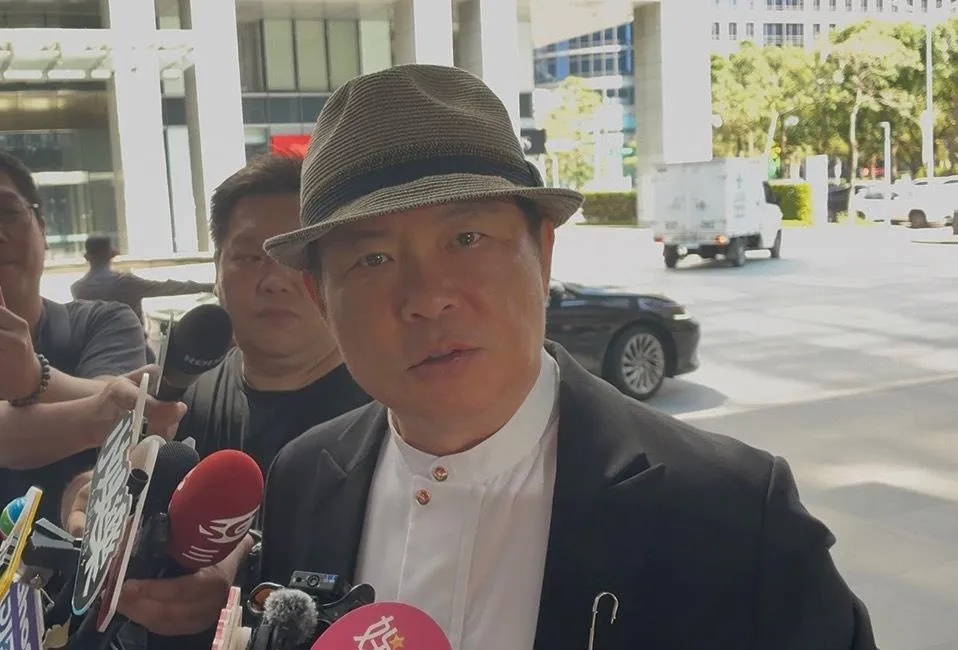 曾國城14日出席孫協志和夏宇童的婚宴。（圖／記者郭竹倩 攝）