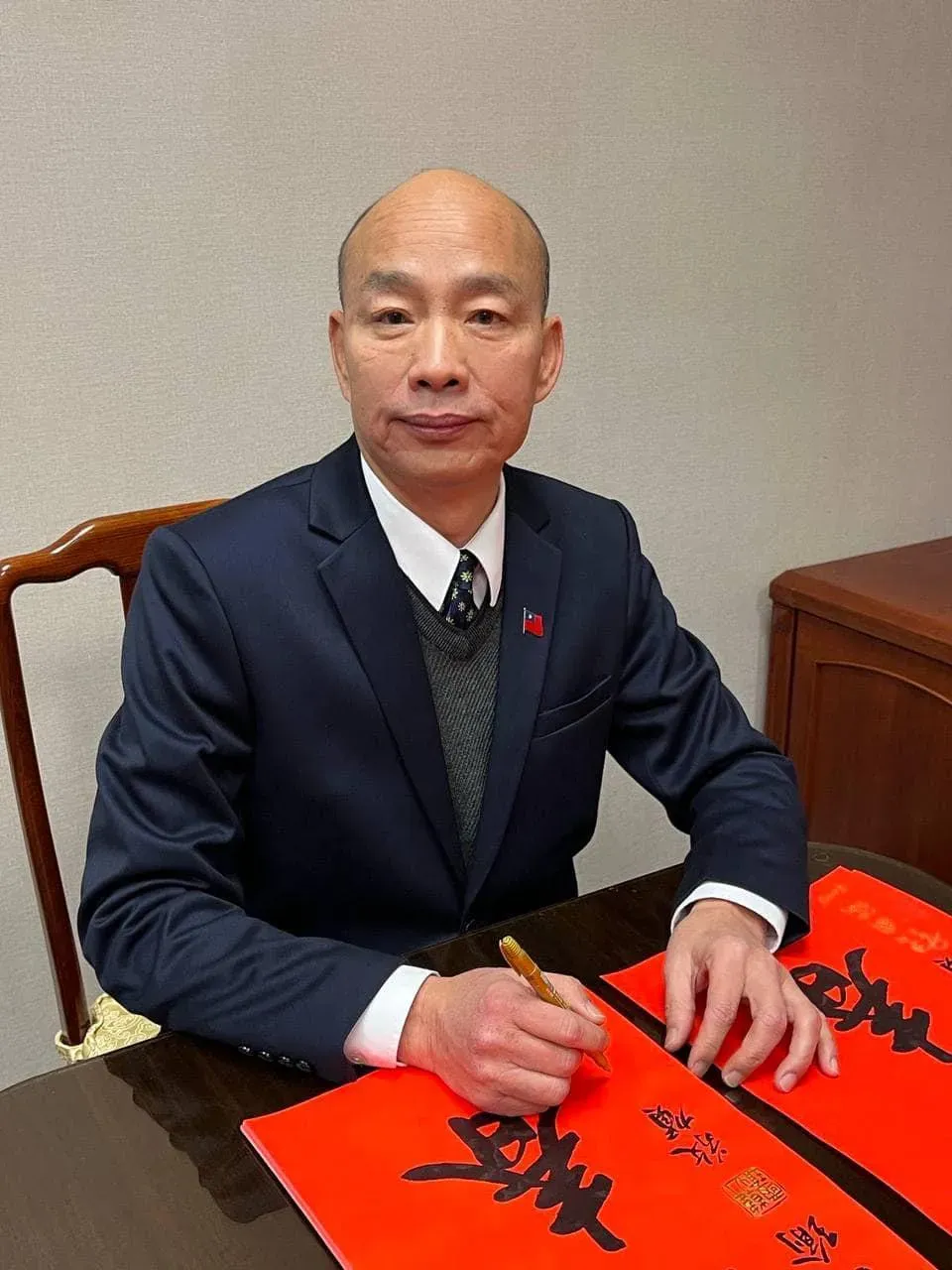韓國瑜公布今年的春聯。（圖／翻攝韓國瑜臉書）