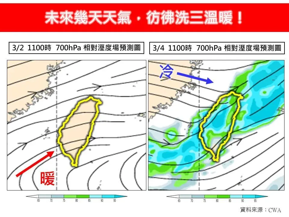 氣象專家林得恩表示，「未來幾天天氣，彷彿洗三溫暖！」（圖／翻攝自林老師氣象站臉書）