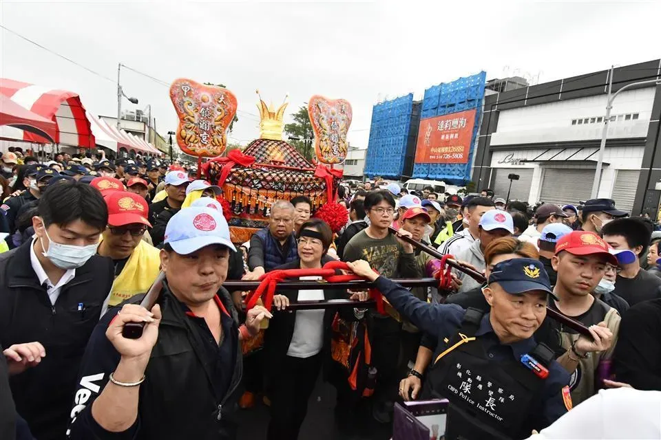 彰化縣長王惠美等人親自接駕。（圖／彰化縣政府）