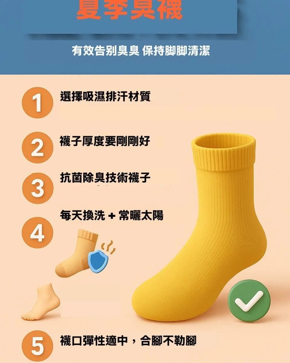 為了有效預防腳臭問題，黃軒建議從選購襪子開始著手。（圖／翻攝自黃軒臉書）