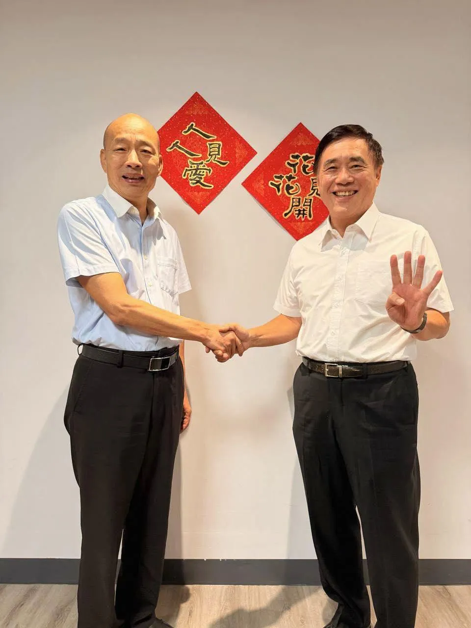 郝龍斌當選黨魁將會邀請韓國瑜進入顧問委員會。（圖／郝龍斌臉書）