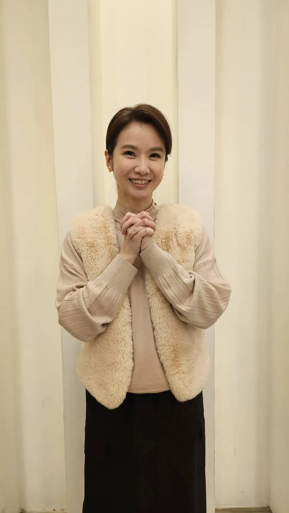 陳小菁透露此次過年難得有5天假期,「可以在家打牌打5天」。(圖/三立提供)