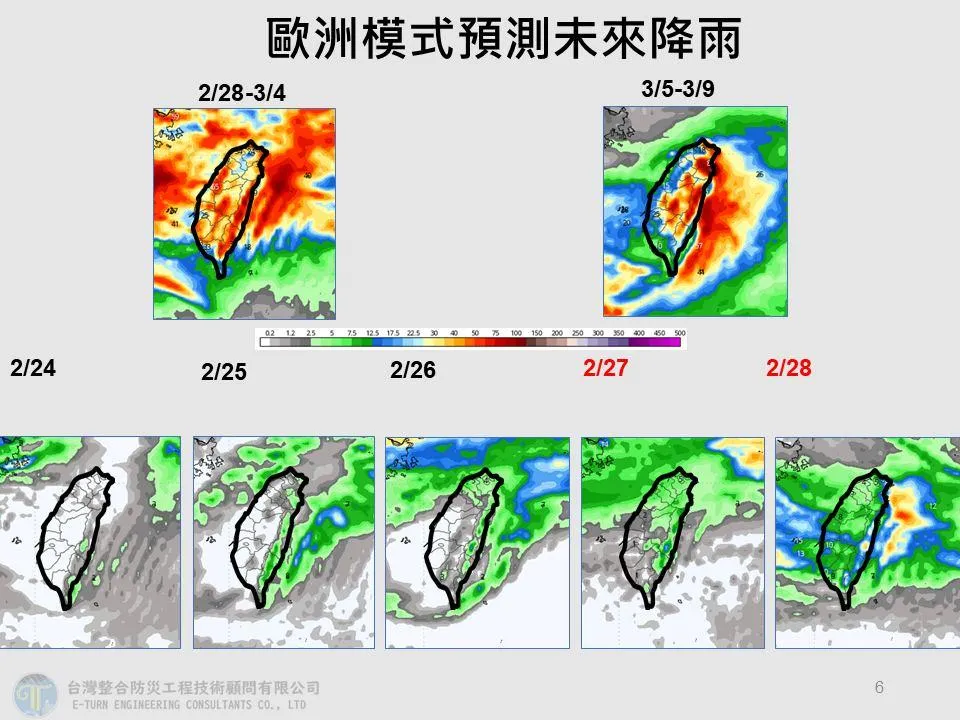 未來降雨預測。(圖/翻攝自賈新興臉書粉專)