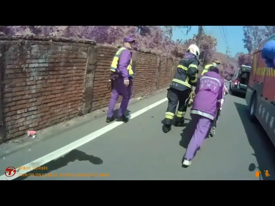 嘉義縣番路鄉8日中午發生一起嚴重車禍，造成1死8傷。（圖／翻攝畫面）