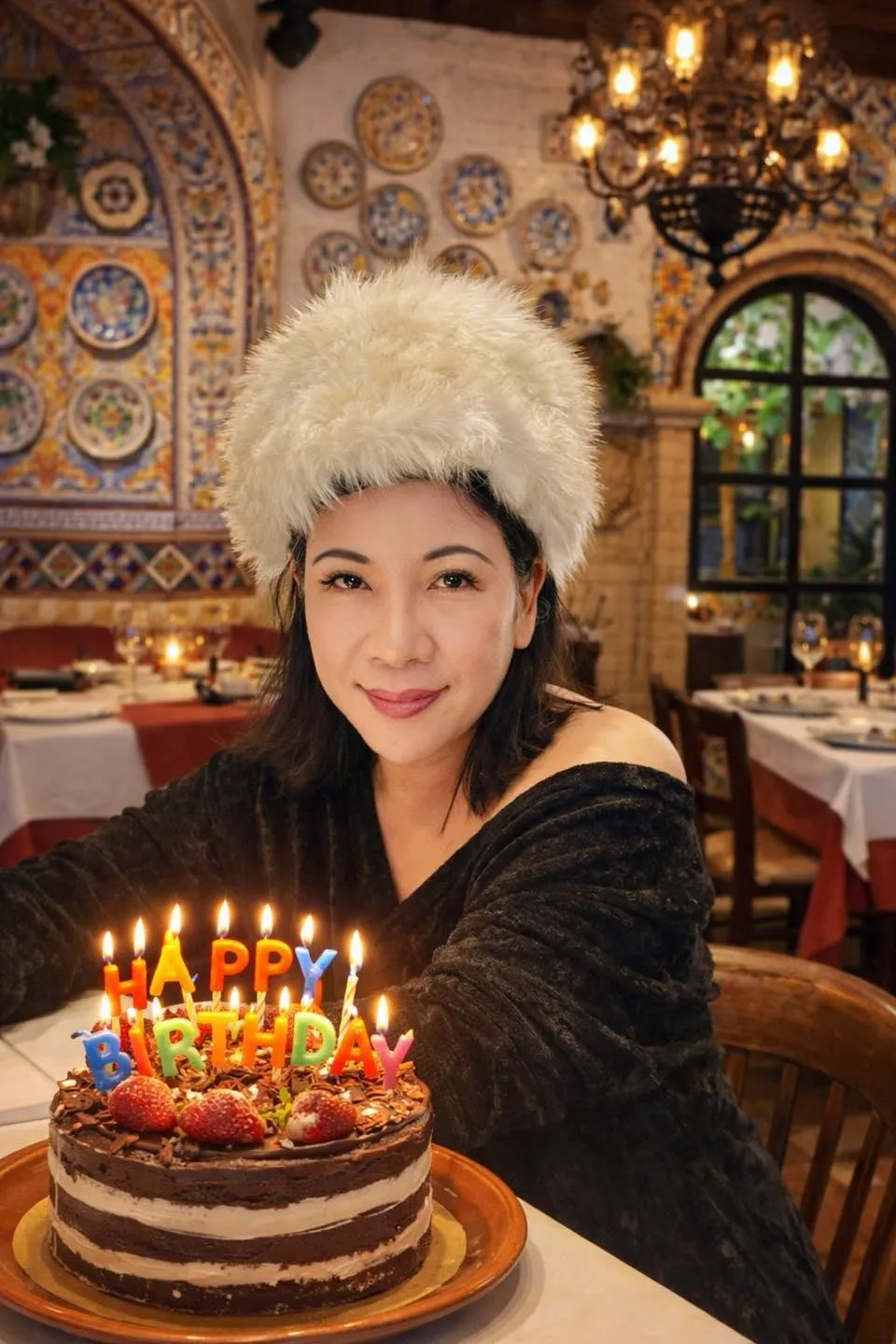 剛國68歲生日的陳文茜,利用AI技術讓自己到處旅遊慶生。(圖/文茜的世界周報 Sisy's World News臉書)