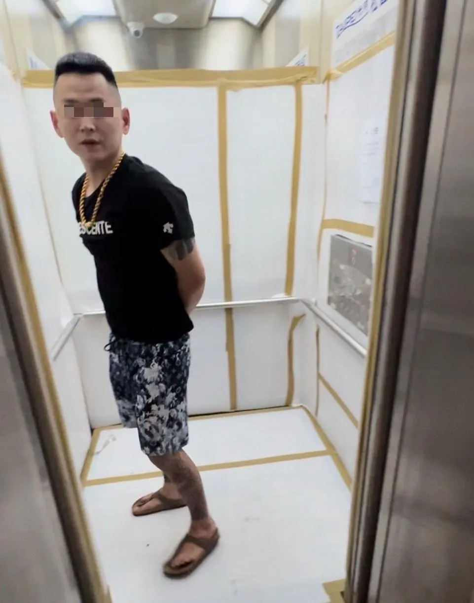 33歲天道盟成員謝姓男子在新北市三重區販賣毒咖啡包落網。(圖/翻攝畫面)