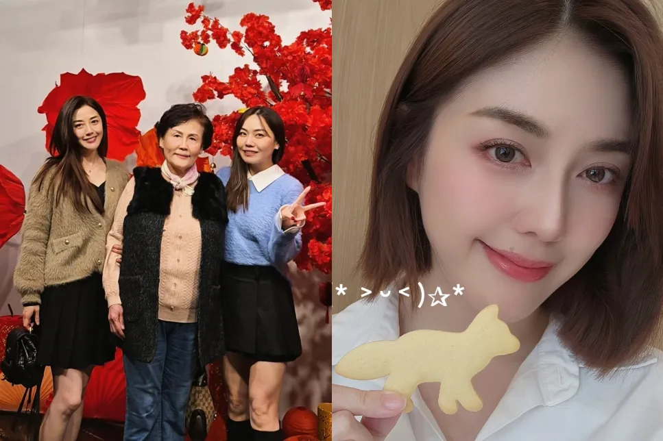 韓瑜17日在社群平台分享與媽媽、妹妹的合照。（圖／翻攝自韓瑜臉書）