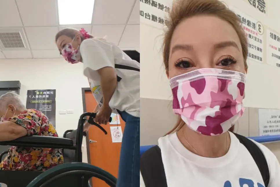楊繡惠27日陪母親看醫生。（圖／翻攝自楊繡惠臉書）