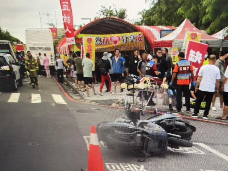 車禍現場。（圖／中天新聞）