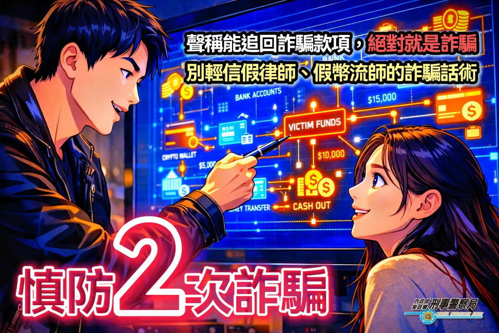 警方提醒勿遭二次詐騙。（圖／警方提供）