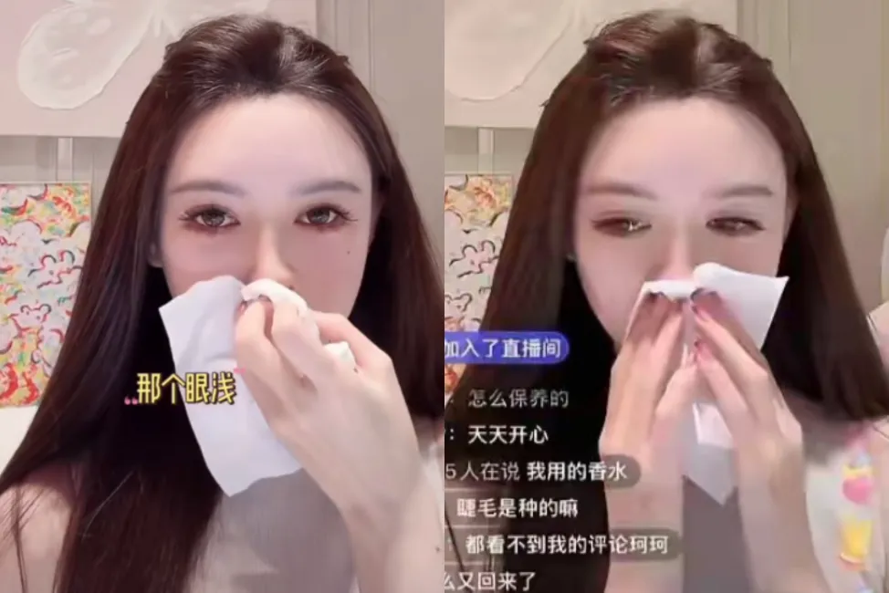 葉珂在直播中感謝粉絲的支持。(圖/翻攝自微博)