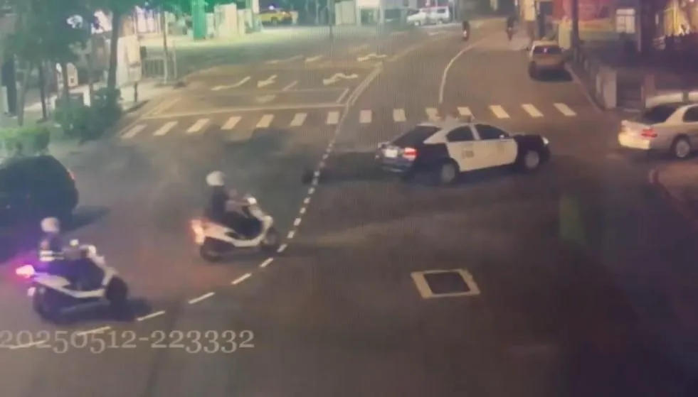 昨晚板橋警匪追逐。（圖／警方提供）