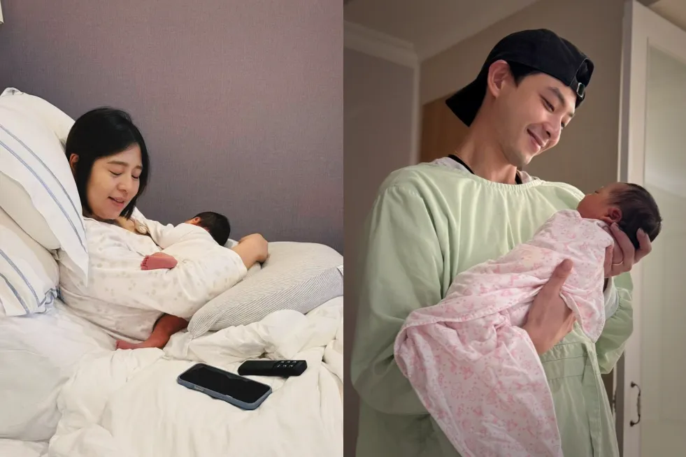 連晨翔、劉品言19日透露女兒已出生。（圖／翻攝自劉品言、連晨翔臉書）