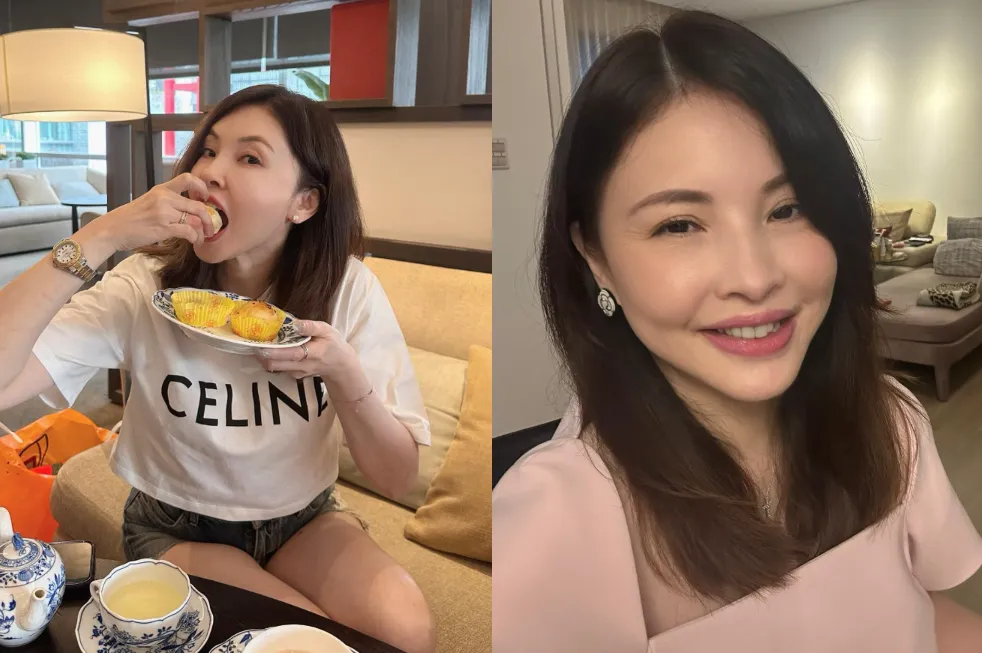 何如芸近日微波蛋黃酥,導致蛋黃酥「爆炸」。(圖/翻攝自何如芸臉書)