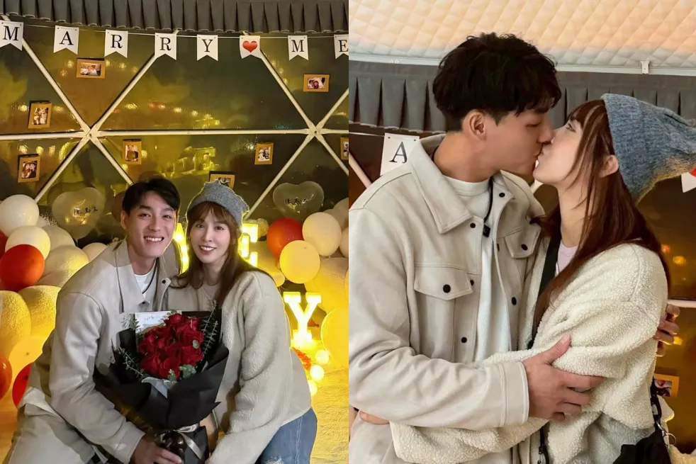啾啾答應陳晨威求婚。（圖／翻攝自啾啾IG）