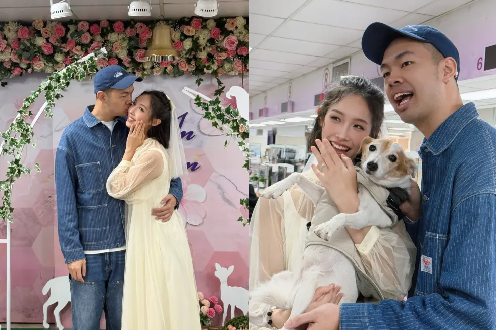 陳大天、劉樸2025年12月29日登記結婚。（圖／翻攝自劉樸 IG）