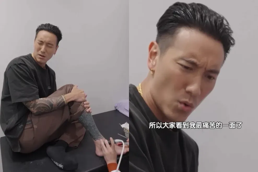 王陽明近日打球不慎扭傷腳踝，造成韌帶撕裂、兩處骨裂。（圖／翻攝自王陽明IG）