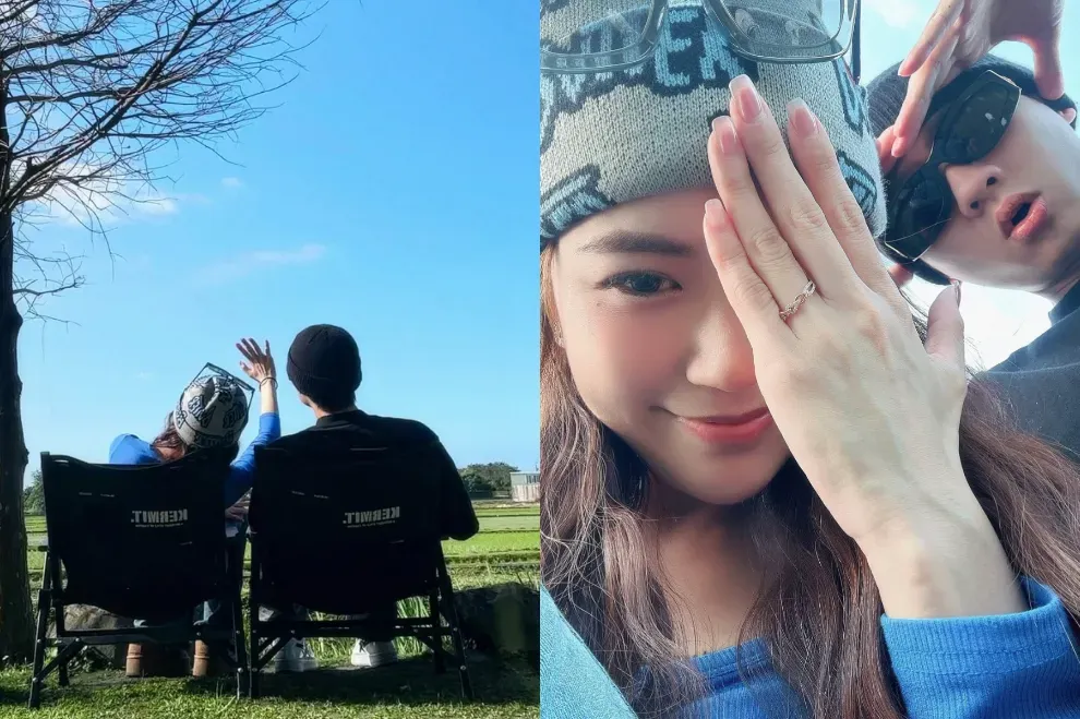 Bibi曬出婚戒。（圖／翻攝自Bibi IG）