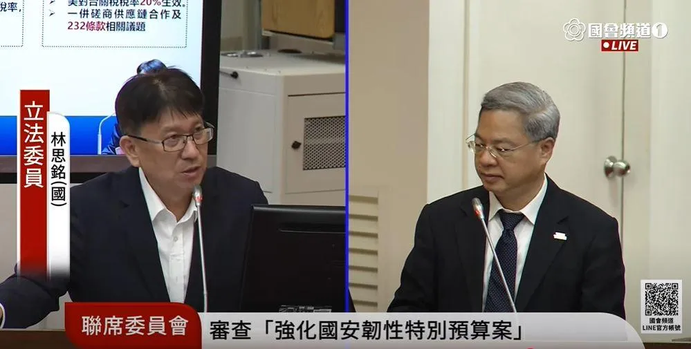 立委林思銘、經濟部長龔明鑫。（圖／國會頻道）