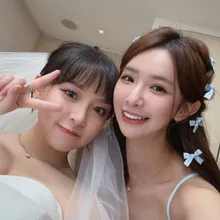 啦啦隊女神禾羽當伴娘!抽中捧花笑稱:現階段先專心工作