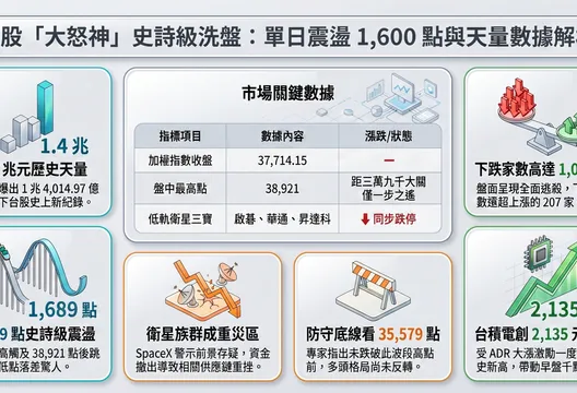 台股1.4兆天量洗盤!重災區、防守底線、台積電走勢一圖看
