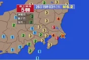 快訊/日本千葉縣發生6.2地震！東京有感　氣象廳：暫無海嘯威脅