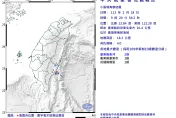 快訊/地牛翻身！9:20台東發生規模4.0有感地震　最大震度2級
