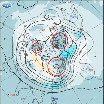 「首波冷氣團」下周報到！北極雙極渦轉三極渦　鄭明典曝「流向台灣」機率