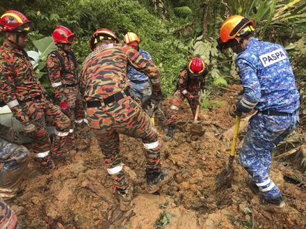 馬來西亞「無照露營區」凌晨山崩　逾21死12失蹤