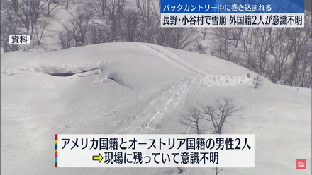 日本長野縣雪崩傳1人罹難　氣象廳：早已發出警報