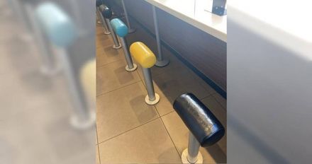 日本麥當勞出現奇妙「T字型座椅」　網看傻：是要怎麼坐？