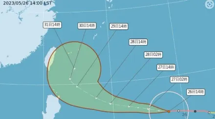 更接近台灣！瑪娃颱風最新路徑修正偏西　氣象局：陸警機率仍低