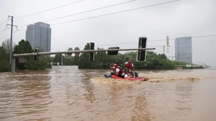 影/暴雨重創！河北洪災轉移122.9萬人　淶水縣多村被淹沒