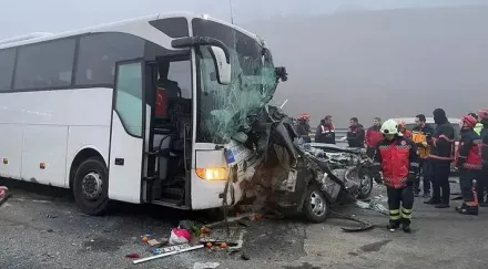 影/致命濃霧！土耳其高速公路「7車連環撞」　釀12死57傷