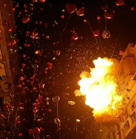 影/跨年放飛氫氣球「空中爆炸變火球」　觸高壓電線釀禍致上百戶停電2小時